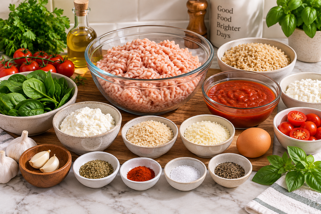 ingredients for high protein chicken meatballs